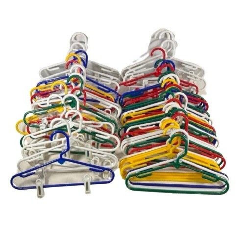 Lot of 59 Baby Child Youth Hangers Primary Colors Red Blue Green Yellow White